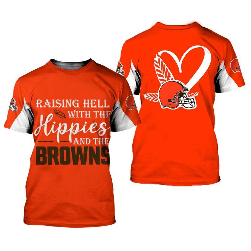 NFL Cleveland Browns Limited Edition All Over Print Hoodie Sweatshirt Zip Hoodie T shirt  Unisex