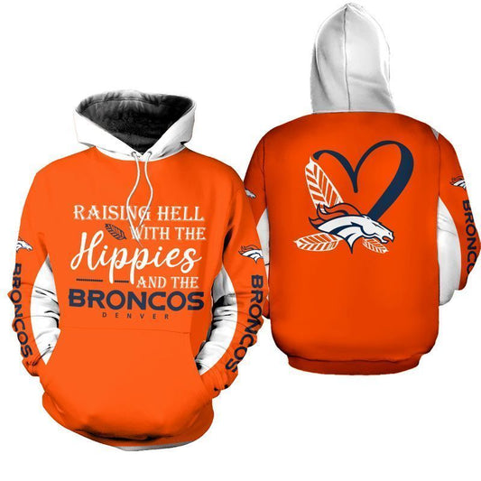 NFL Denver Broncos Limited Edition All Over Print Hoodie Sweatshirt Zip Hoodie T shirt  Unisex