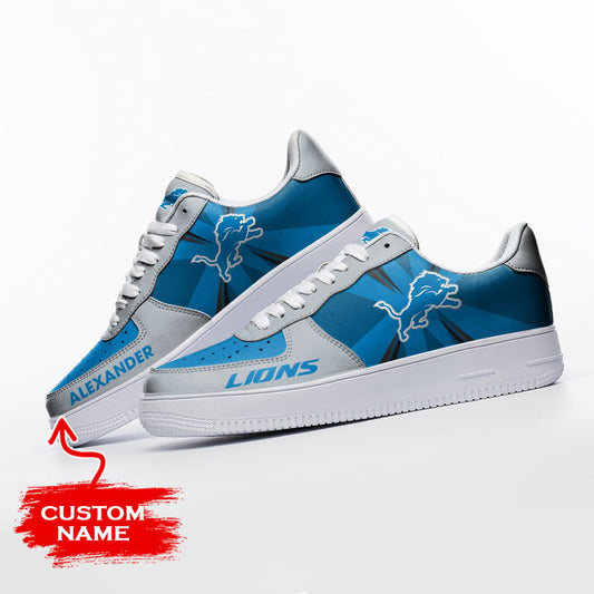 NFL Detroit Lions Custom Air Force 1 Sneakers