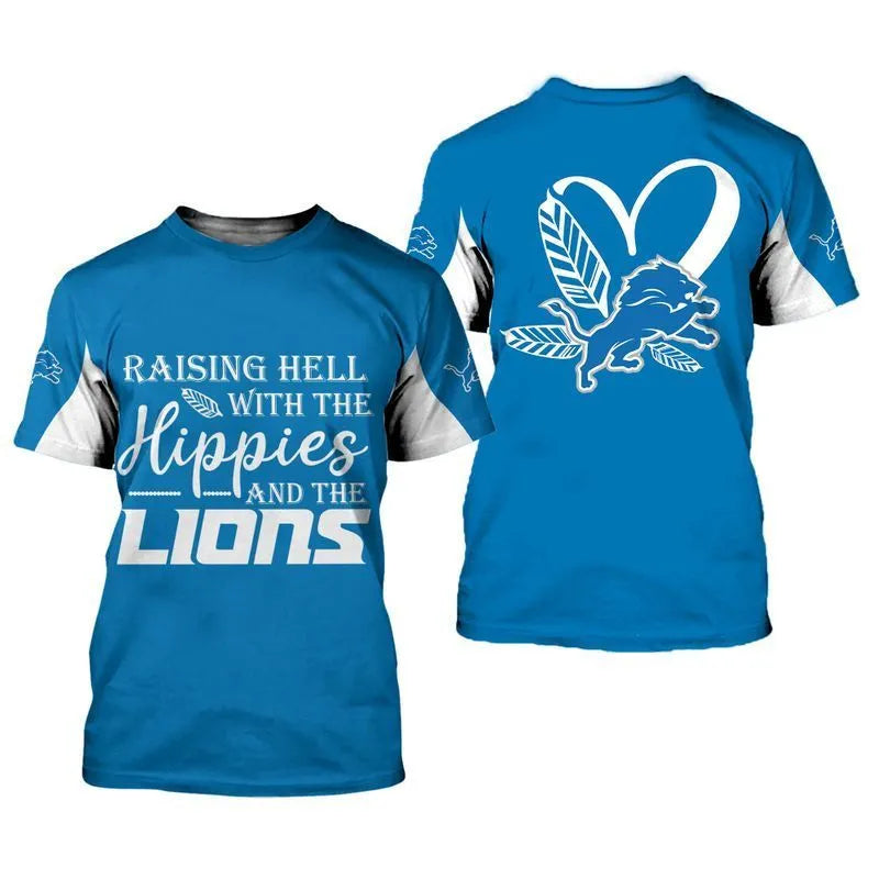 NFL Detroit Lions Limited Edition All Over Print Hoodie Sweatshirt Zip Hoodie T shirt  Unisex Size