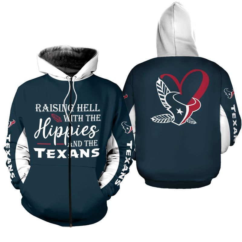NFL Houston Texans Limited Edition All Over Print Hoodie Sweatshirt Zip Hoodie T shirt  Unisex