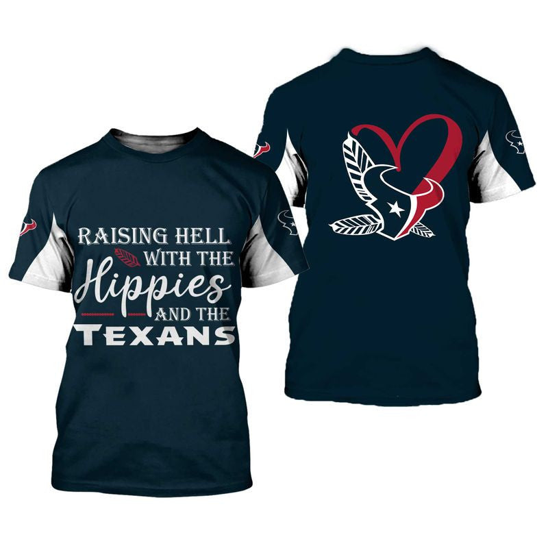 NFL Houston Texans Limited Edition All Over Print Hoodie Sweatshirt Zip Hoodie T shirt Unisex Size NEW018014