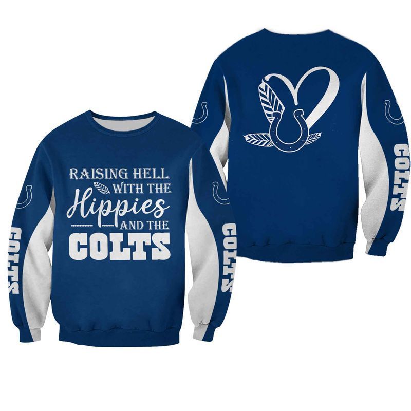 NFL Indianapolis Colts Limited Edition All Over Print Hoodie Sweatshirt Zip Hoodie T shirt  Unisex