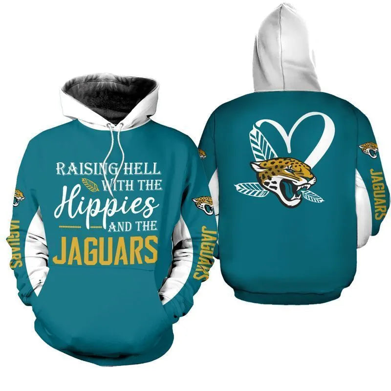 NFL Jacksonville Jaguars Limited Edition All Over Print Hoodie Sweatshirt Zip Hoodie T shirt  Unisex