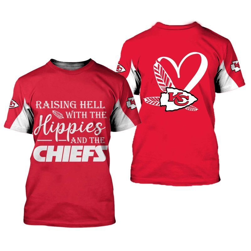 NFL Kansas City Chiefs Limited Edition All Over Print Hoodie Sweatshirt Zip Hoodie T shirt  Unisex