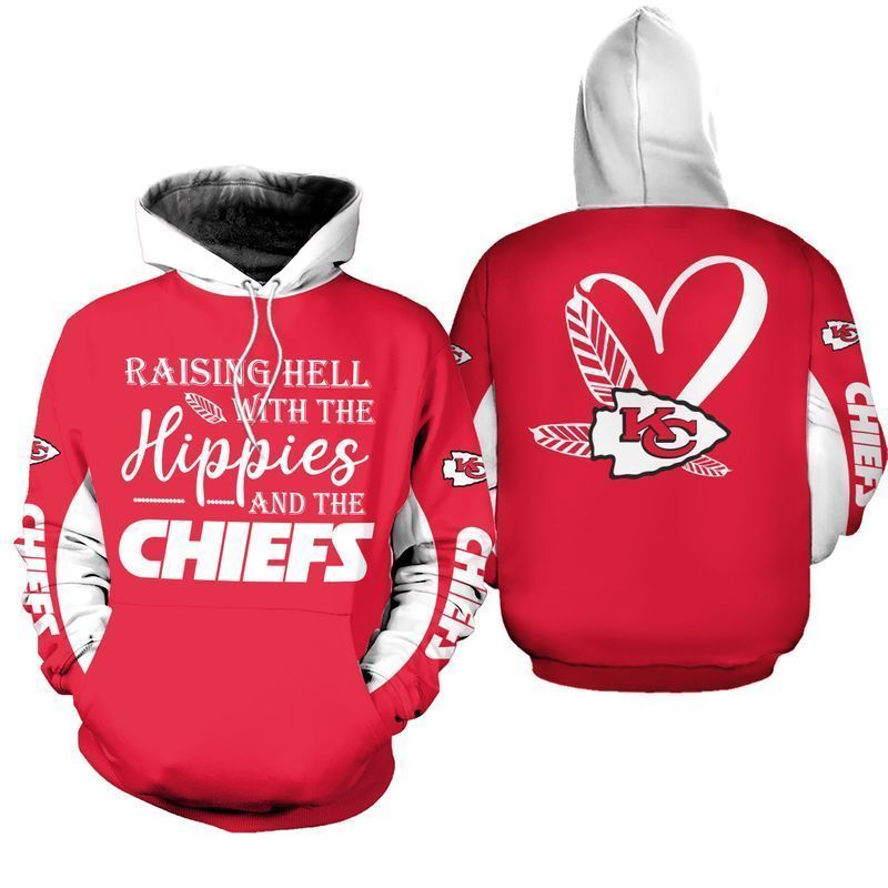 NFL Kansas City Chiefs Limited Edition All Over Print Hoodie Sweatshirt Zip Hoodie T shirt  Unisex