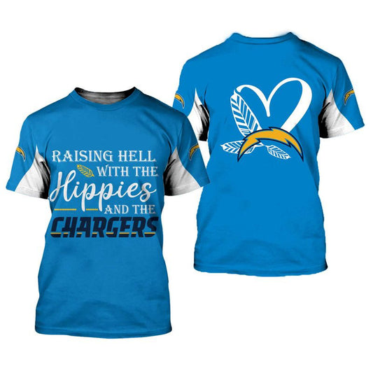 NFL Los Angeles Chargers Limited Edition All Over Print Hoodie Sweatshirt Zip Hoodie T shirt Unisex Size NEW018017