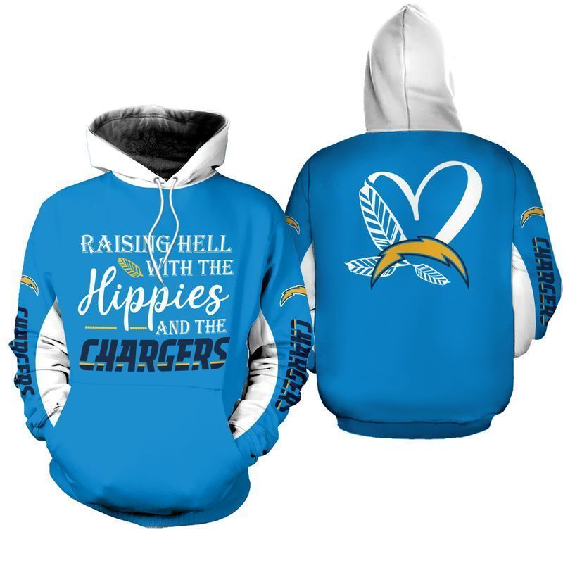 NFL Los Angeles Chargers Limited Edition All Over Print Hoodie Sweatshirt Zip Hoodie T shirt  Unisex