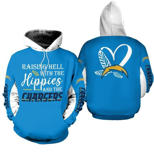 NFL Los Angeles Chargers Limited Edition All Over Print Hoodie Sweatshirt Zip Hoodie T shirt  Unisex