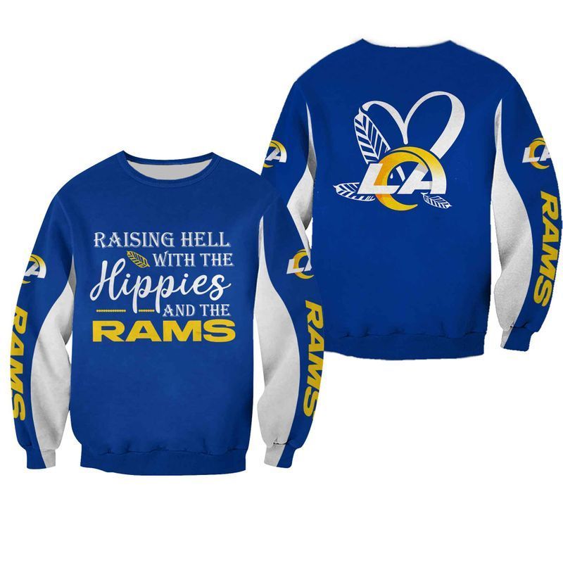 NFL Los Angeles Rams Limited Edition All Over Print Hoodie Sweatshirt Zip Hoodie T shirt  Unisex Size