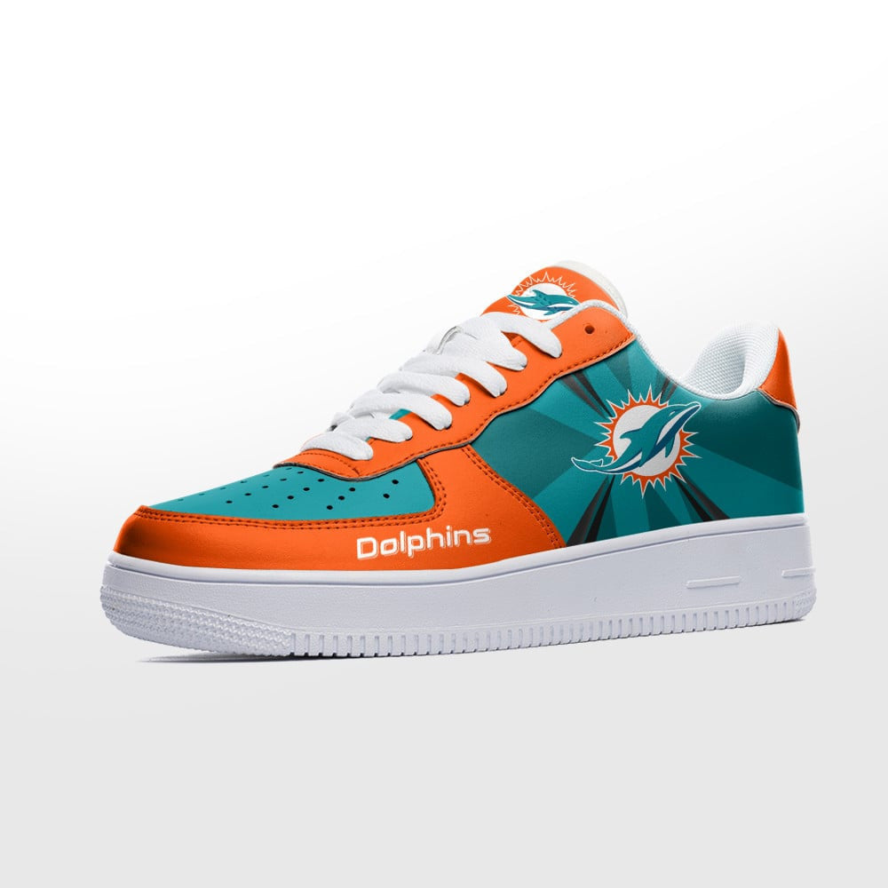 NFL Miami Dolphins Custom Air Force 1 Sneakers