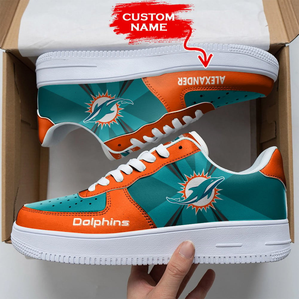 NFL Miami Dolphins Custom Air Force 1 Sneakers