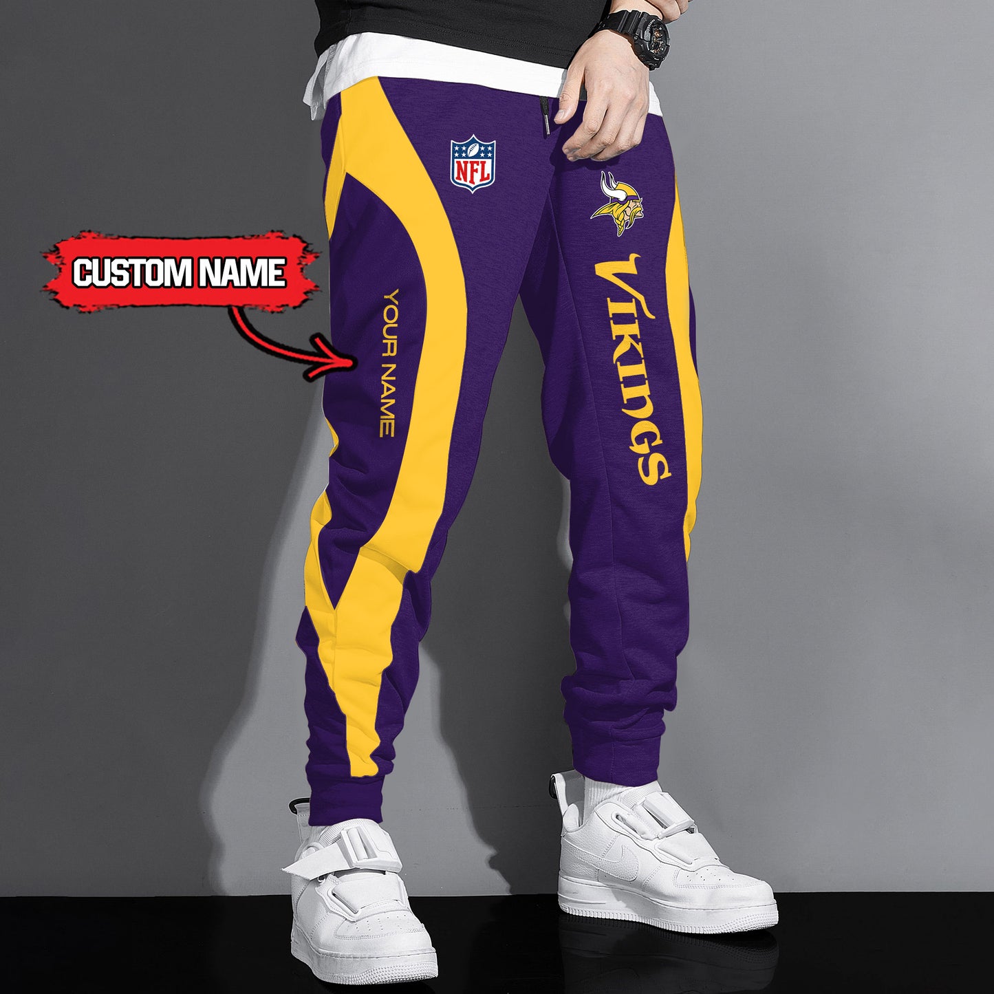 Minnesota Vikings Drawstring Joggers AZBTJG000010
