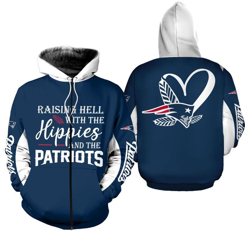 NFL New England Patriots Limited Edition All Over Print Hoodie Sweatshirt Zip Hoodie T shirt  Unisex