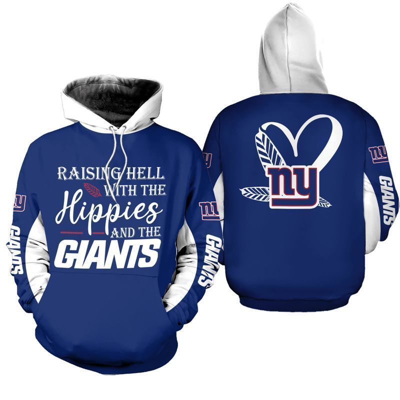 NFL New York Giants Limited Edition All Over Print Hoodie Sweatshirt Zip Hoodie T shirt  Unisex Size