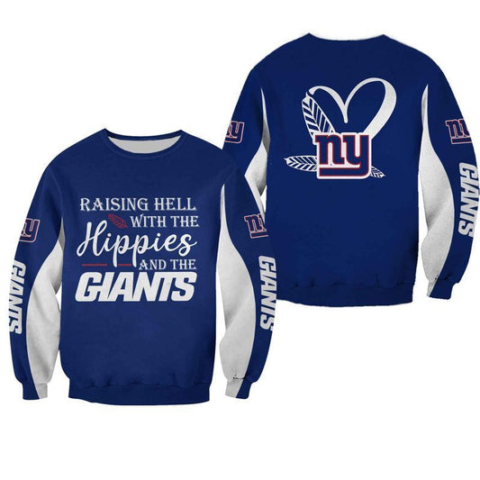 NFL New York Giants Limited Edition All Over Print Hoodie Sweatshirt Zip Hoodie T shirt  Unisex Size