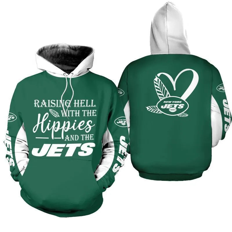 NFL New York Jets Limited Edition All Over Print Hoodie Sweatshirt Zip Hoodie T shirt  Unisex
