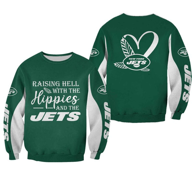 NFL New York Jets Limited Edition All Over Print Hoodie Sweatshirt Zip Hoodie T shirt Unisex Size NEW018011