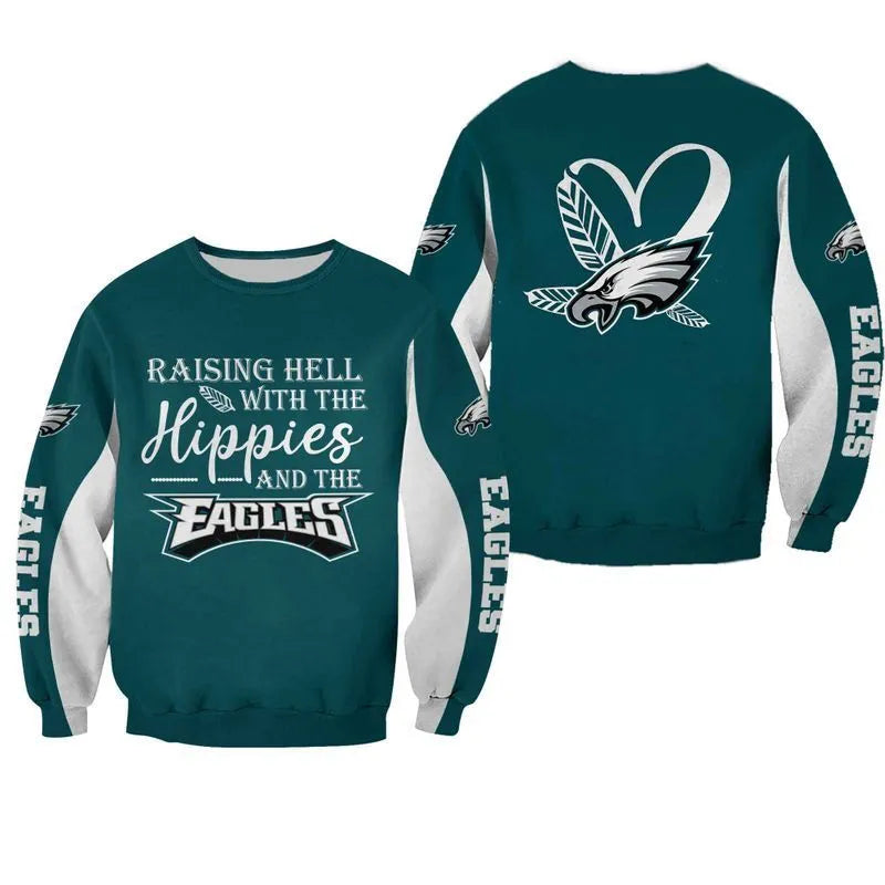 NFL Philadelphia Eagles Limited Edition All Over Print Hoodie Sweatshirt Zip Hoodie T shirt  Unisex Size