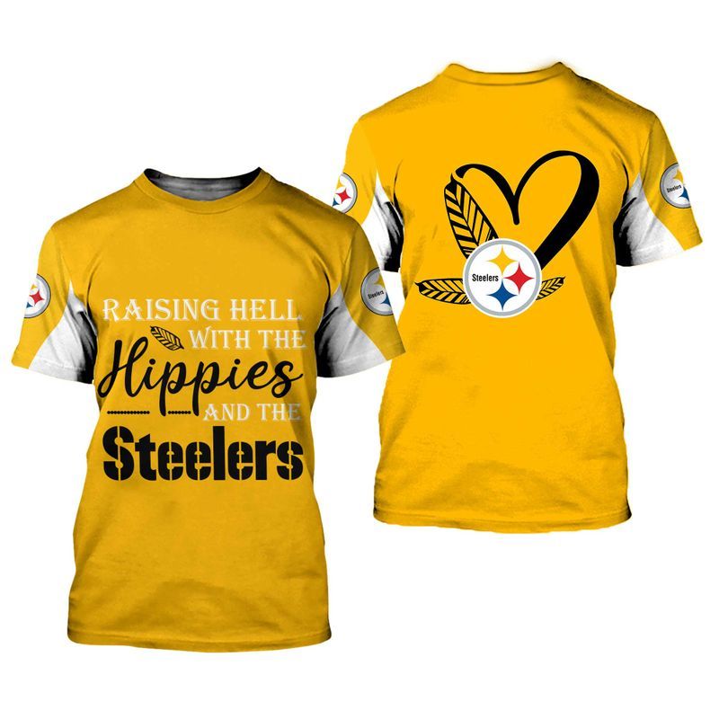 NFL Pittsburgh Steelers Limited Edition All Over Print Hoodie Sweatshirt Zip Hoodie T shirt  Unisex