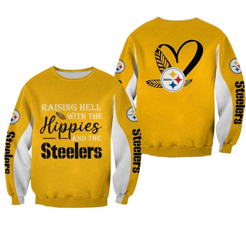 NFL Pittsburgh Steelers Limited Edition All Over Print Hoodie Sweatshirt Zip Hoodie T shirt  Unisex