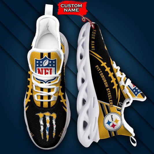Pittsburgh Steelers Personalized Yezy Running Sneakers SPD745