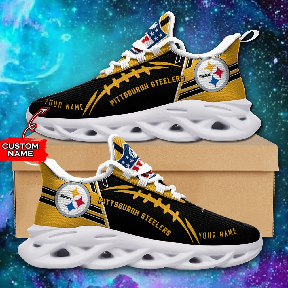 Pittsburgh Steelers Personalized Yezy Running Sneakers SPD745