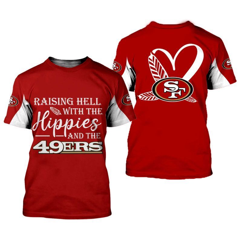 NFL San Francisco 49ers Limited Edition All Over Print Hoodie Sweatshirt Zip Hoodie T shirt  Unisex Size
