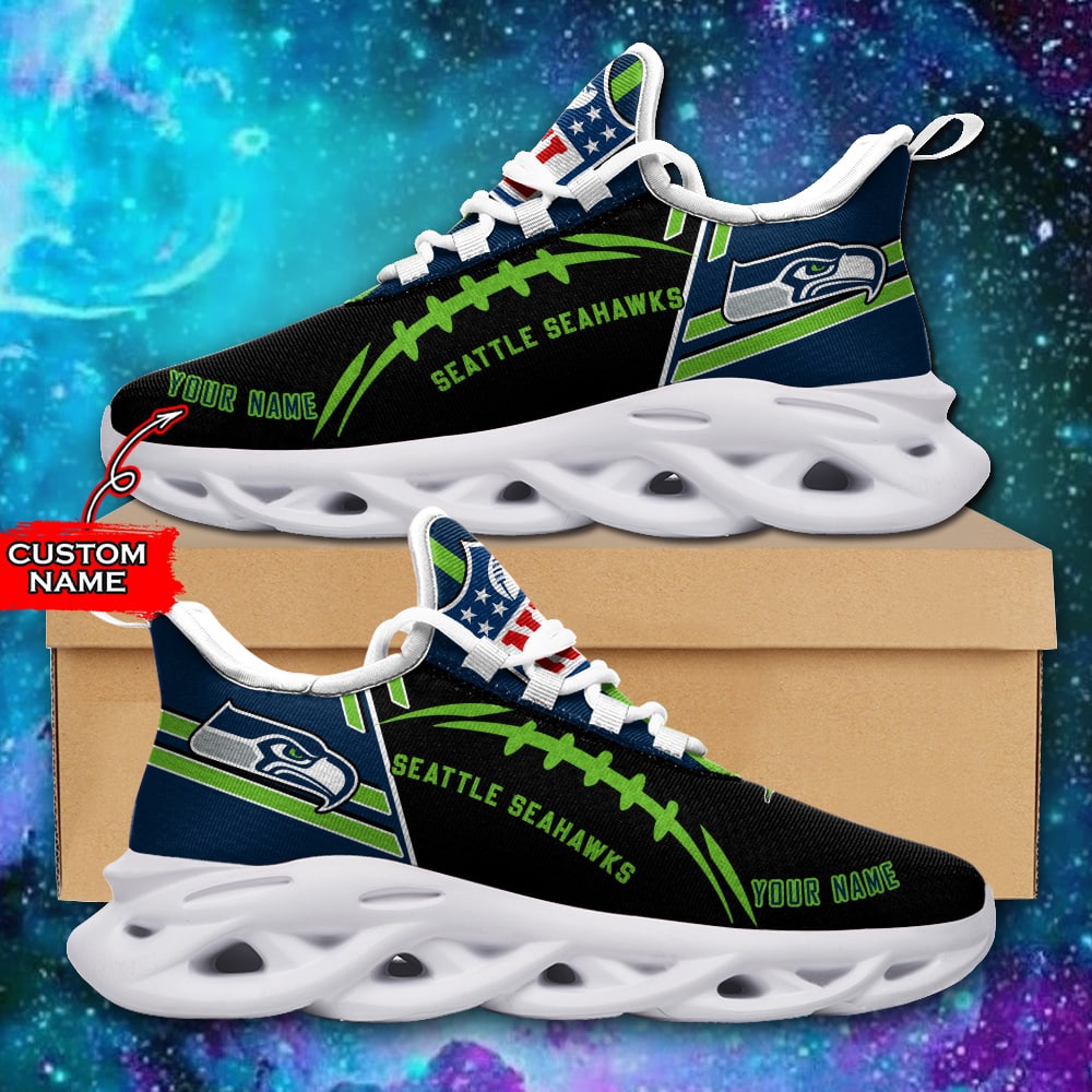 Seattle Seahawks Personalized Yezy Running Sneakers SPD747