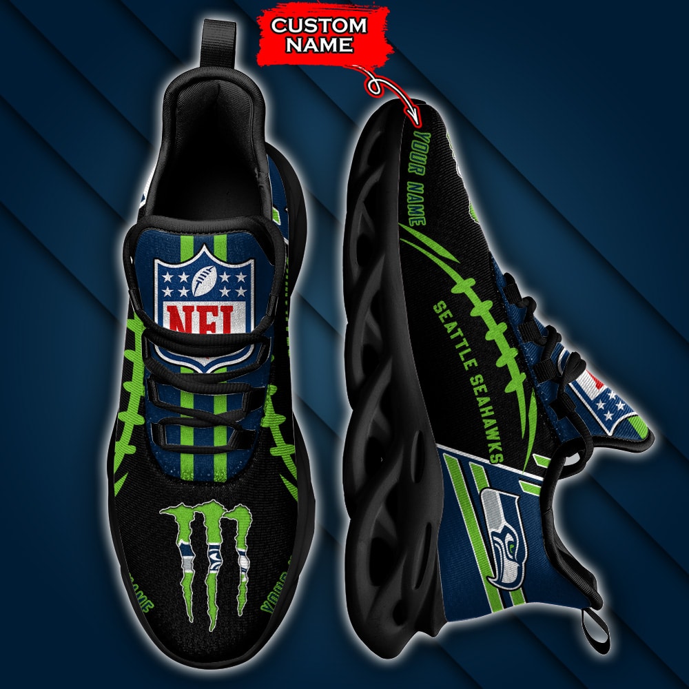 Seattle Seahawks Personalized Yezy Running Sneakers SPD747