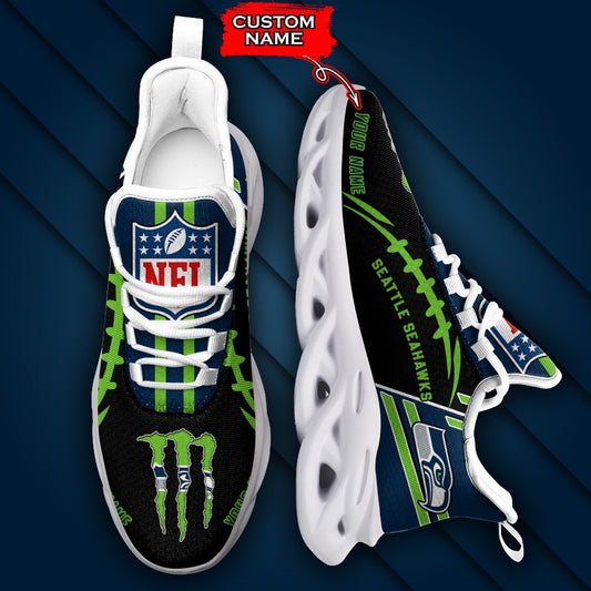 Seattle Seahawks Personalized Yezy Running Sneakers SPD747
