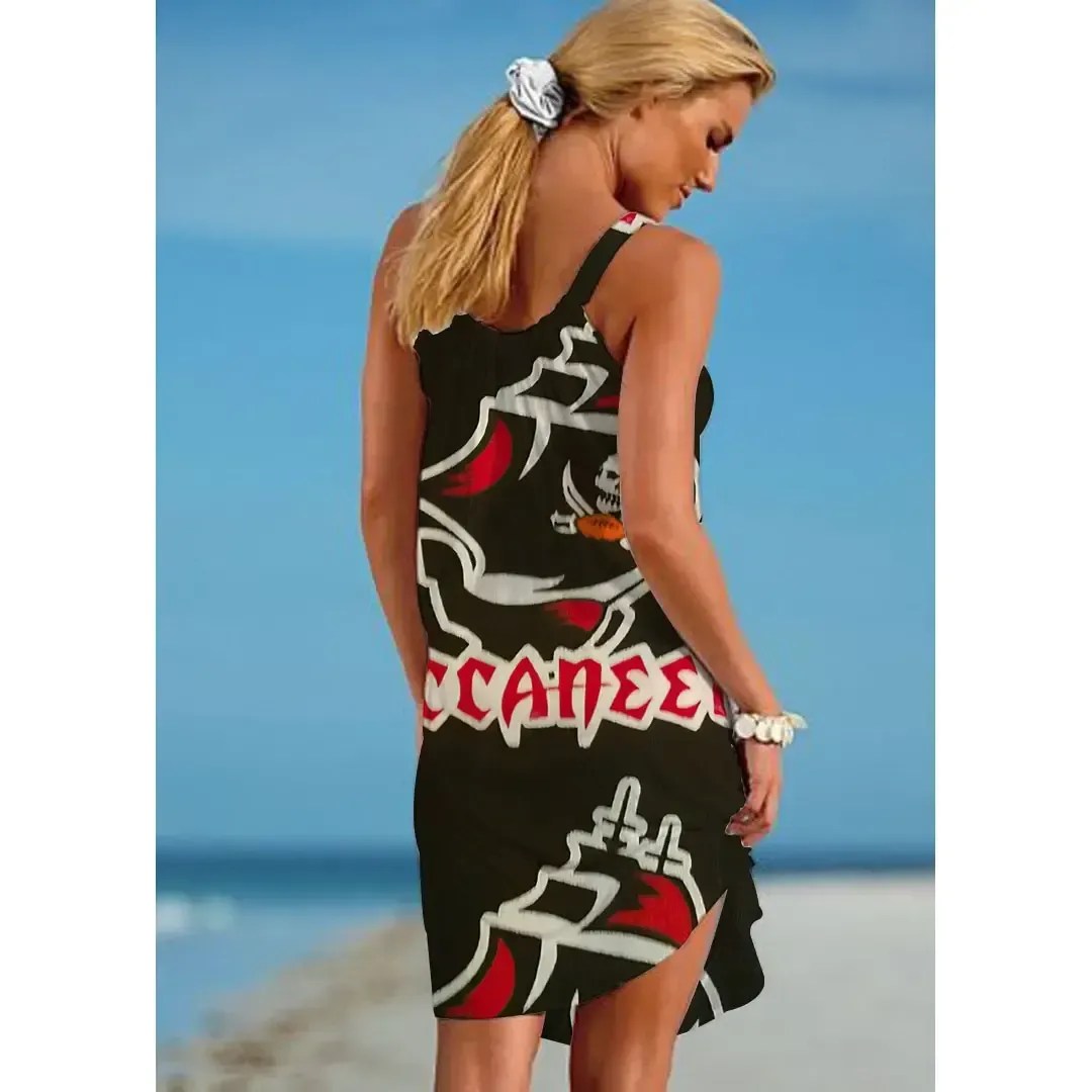 Nfl Tampa Bay Buccaneers Printed Dress For Leisure 64