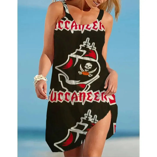 Nfl Tampa Bay Buccaneers Printed Dress For Leisure 64