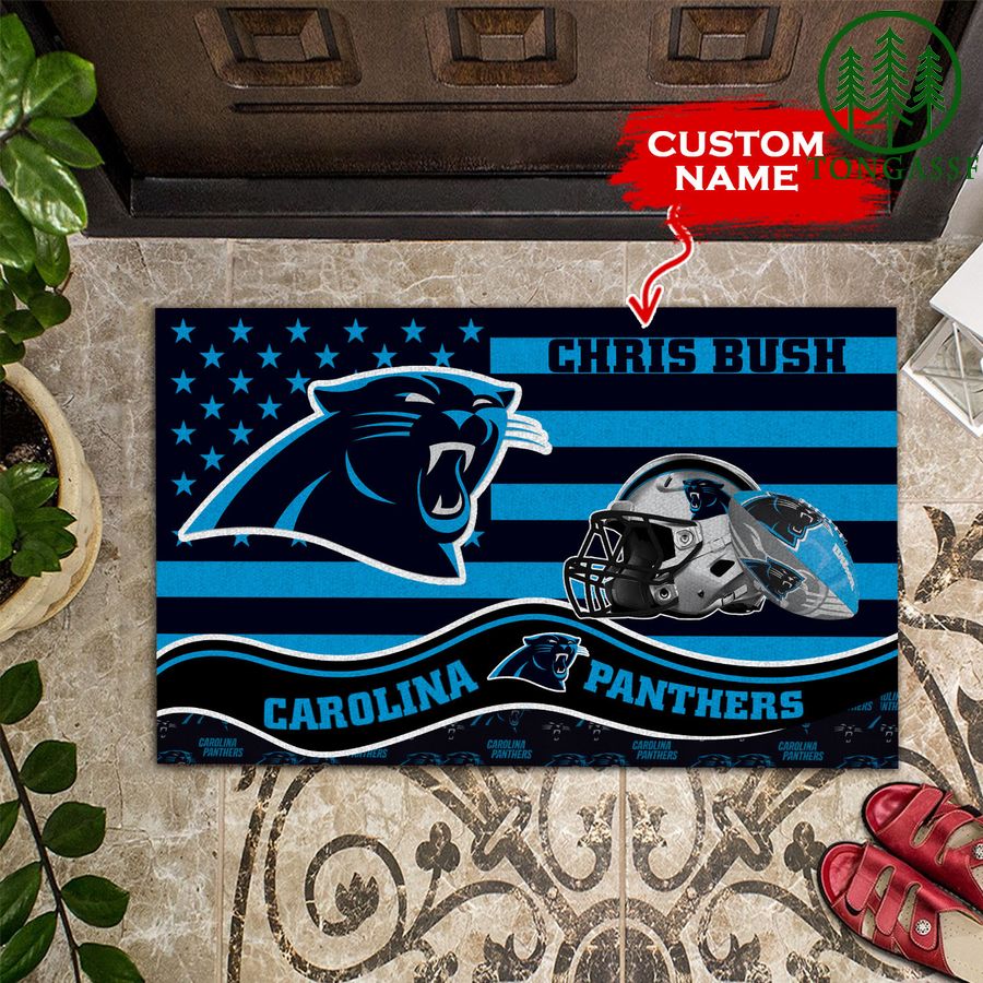 Carolina Panthers Personalized Doormat BGDMM584
