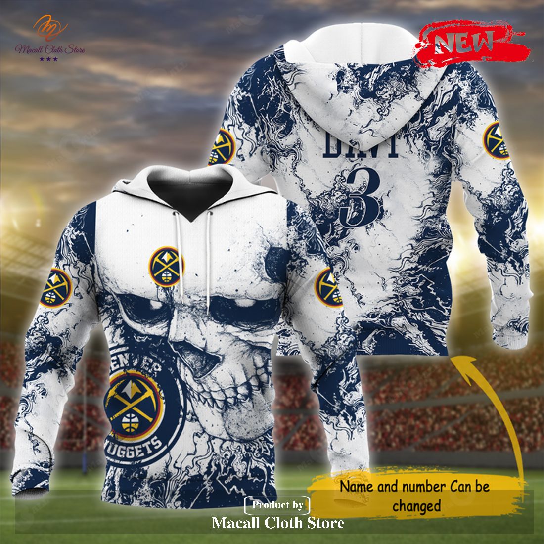 Denver Nuggets Personalized All Over Printed Hoodie BB681
