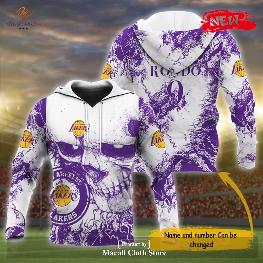 Los Angeles Lakers Personalized All Over Printed Hoodie BB692