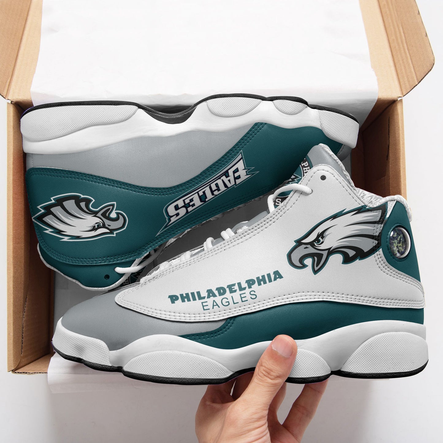 Philadelphia Eagles Air JD13 Sneakers 013