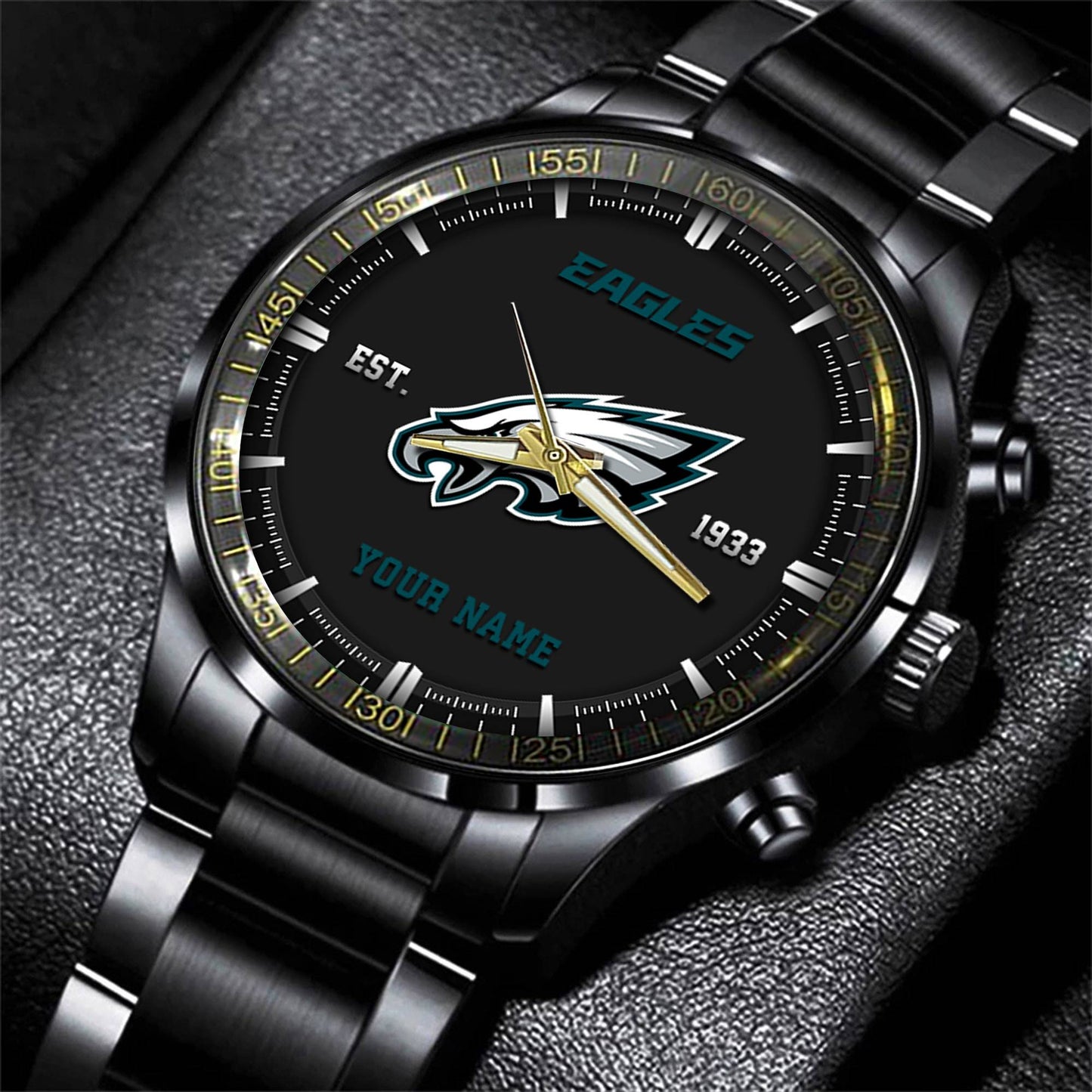 Philadelphia Eagles Black Fashion Watch Gifts For Sport Fans AZWATCH080