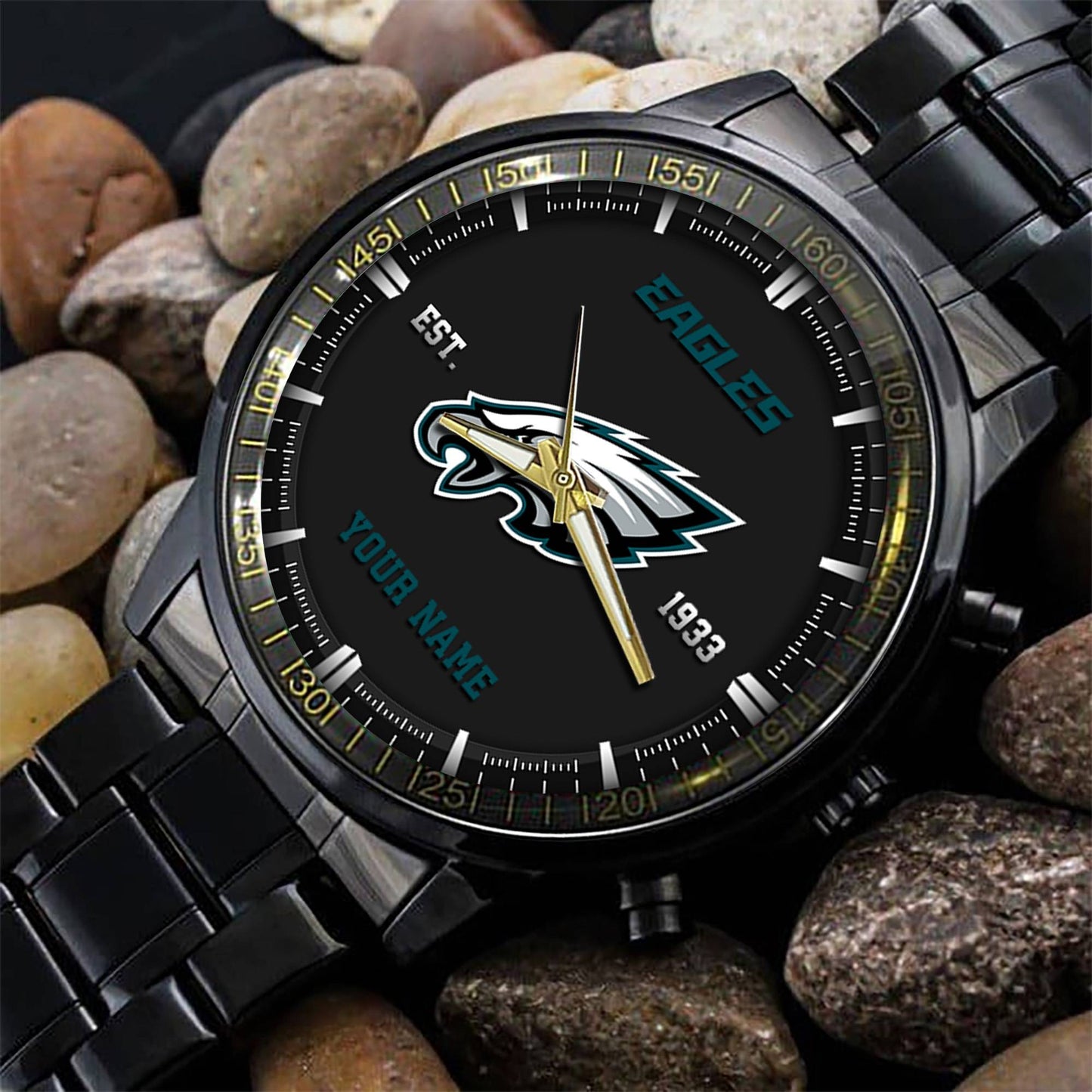 Philadelphia Eagles Black Fashion Watch Gifts For Sport Fans AZWATCH080
