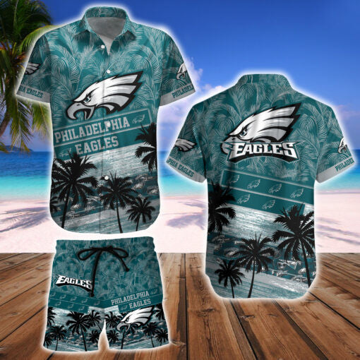 Philadelphia Eagles Button Shirt & Shorts BG557