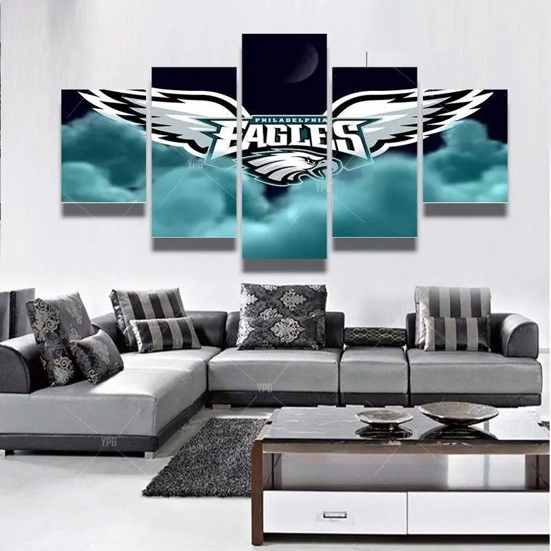 Philadelphia Eagles 5 Piece Canvas Wall Art With Frame HA26