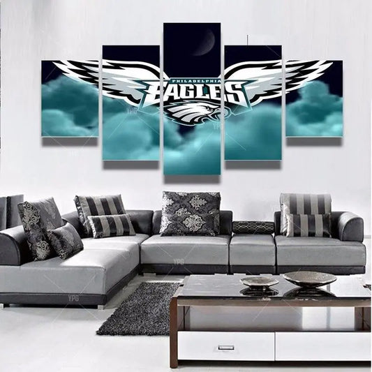 Philadelphia Eagles 5 Piece Canvas Wall Art With Frame HA26