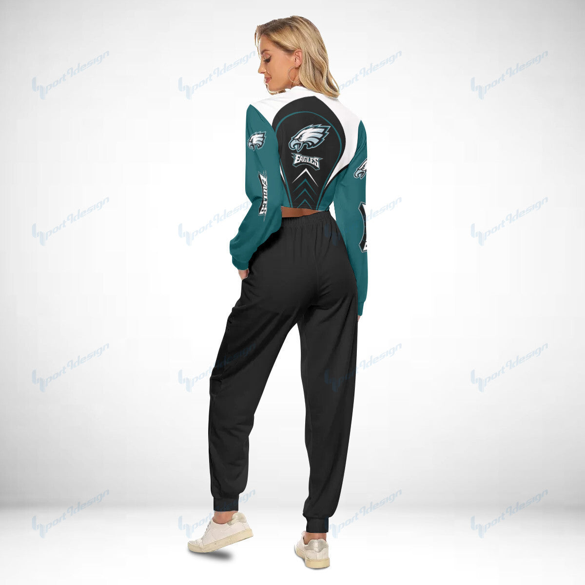 Philadelphia Eagles Crop Sweatshirt Suit 2