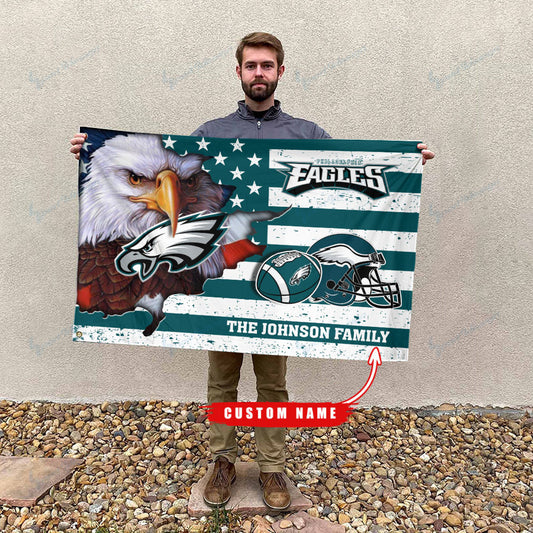 Philadelphia Eagles-Flag-Custom Name