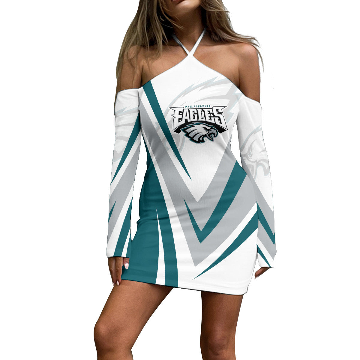 Philadelphia Eagles Halter Lace-up Dress 42