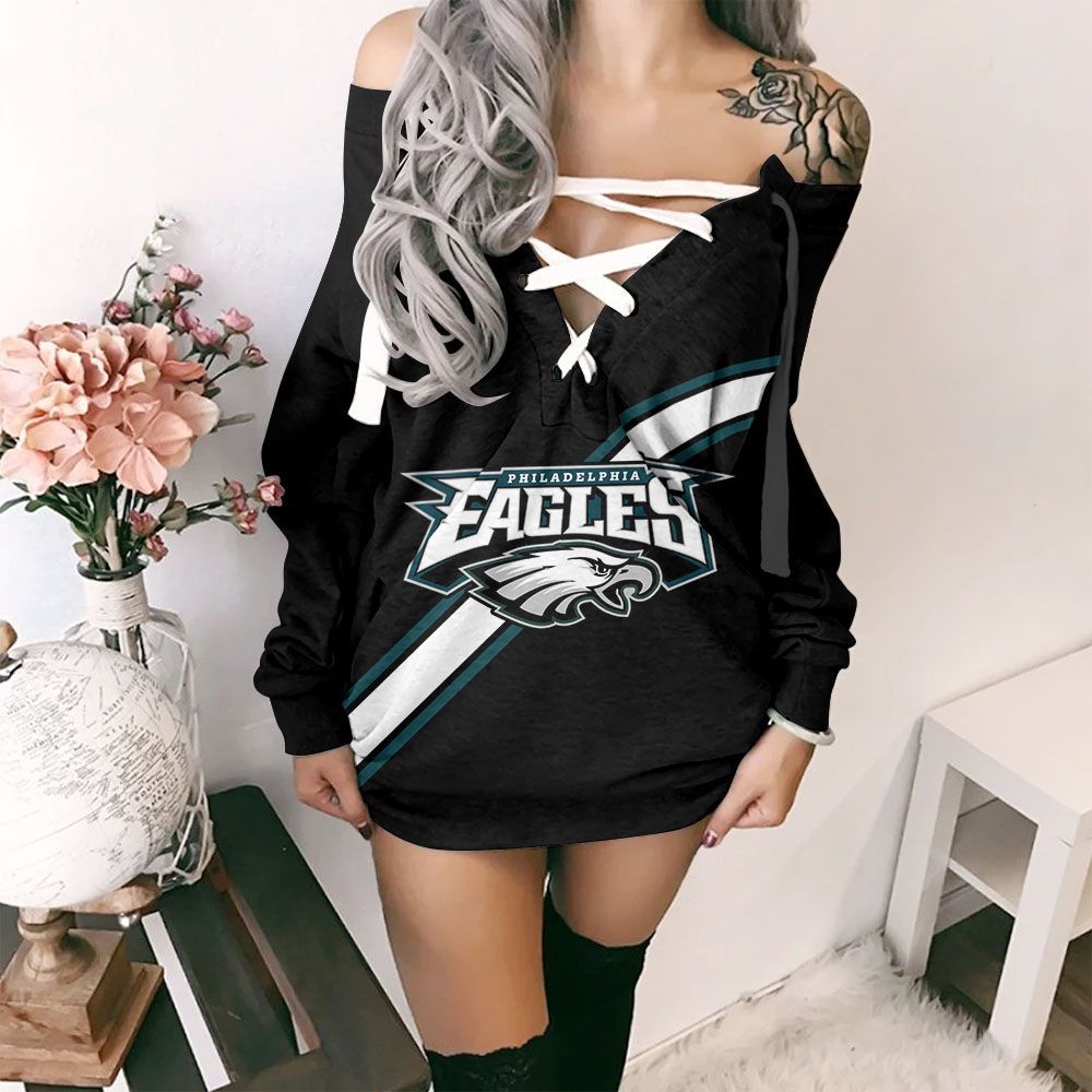 Philadelphia Eagles Lace-Up Sweatshirt 55