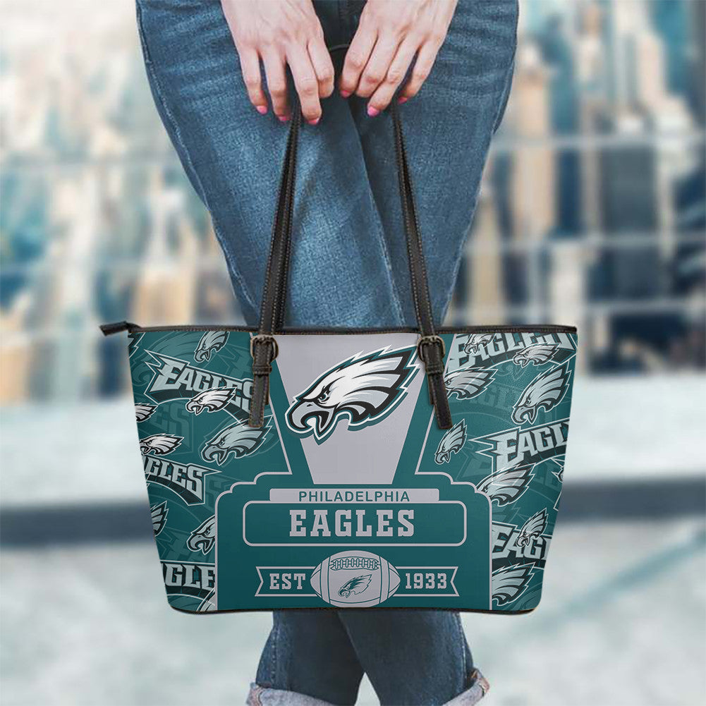 Philadelphia Eagles Leather Tote Hand Bag and Purse Set BB10