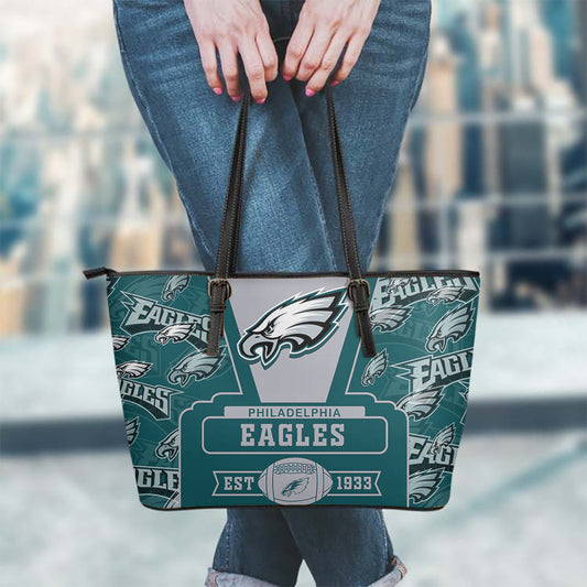 Philadelphia Eagles Leather Tote Hand Bag and Purse Set BB10