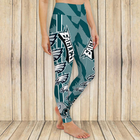 Philadelphia Eagles Leggings And Criss Cross Tank Top BG24