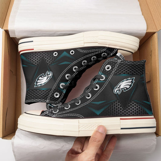 Philadelphia Eagles New High Top Canvas Shoes 69